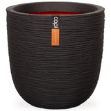 Capi bloempot nature rib 43x41 cm zwart kblr933