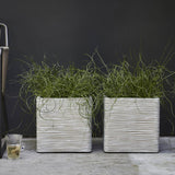Capi plantenbak nature rib vierkant 40x40 cm ivoorkleurig kofi903