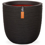 Capi bloempot nature rib 54x52 cm zwart kblr935
