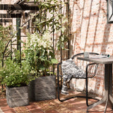 Capi plantenbak nature rib vierkant 40x40 cm antraciet kofz903