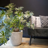 Capi plantenbak groove 35x34 cm ivoorkleurig