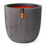 Capi plantenbak groove 35x34 cm antracietkleurig