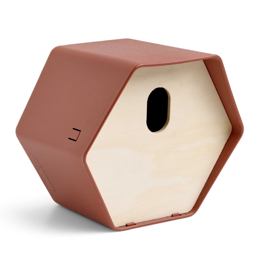Capi vogelhuisje hive 2 ovaal gat 19x23x20 cm bruin