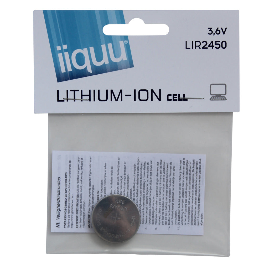 Iiquu knoopcel li-ion lir2450