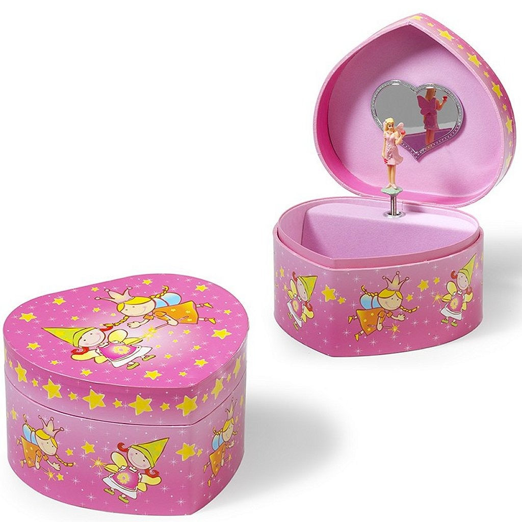Simply for kids houten juwelendoosje hartvorm met muziek en ballerina