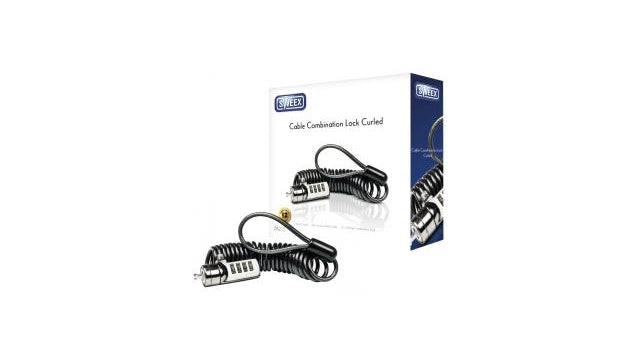 Sweex pa215 cable combination lock curled