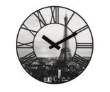 Nextime ne-3004 wandklok dia. 39 cm, plastic, 3d, grijs, #039;la ville #039;