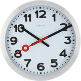 Nextime ne-3999ar wandklok dia. 35 cm, geborsteld aluminium, #039;station #039;