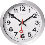 Nextime ne-3998ar wandklok dia. 19 cm, geborsteld aluminium, 'station'