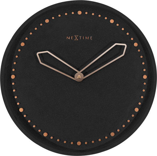 NeXtime NeXtime NE-3197ZW Wandklok Dia. 35 Cm, Polyresin, Zwart