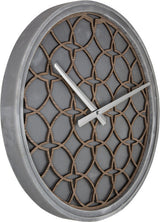 Nextime ne-3212br wandklok dia. 39.5 cm, polyresin hout, grijs