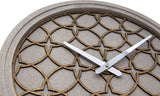 Nextime ne-3212br wandklok dia. 39.5 cm, polyresin hout, grijs