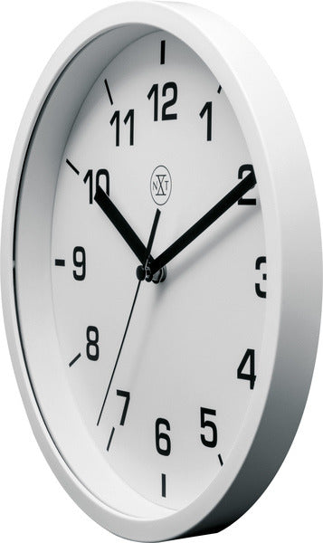 Nextime nx-7321wi wandklok nxt diameter 20cm kunststof wit, witte wijzerplaat