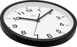 Nextime nx-7321zw wandklok nxt diameter 20cm kunststof zwart, witte wijzerplaat