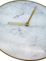 Nextime ne-8189wi wandklok marble ø 40 cm wit