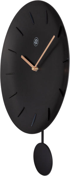 Nextime nx-7339zw wandklok nxt bowl ø 30 cm zwart