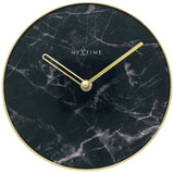 Nextime ne-5222zw tafelklok marble table dia 20cm glas zwart