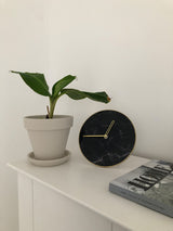Nextime ne-5222zw tafelklok marble table dia 20cm glas zwart