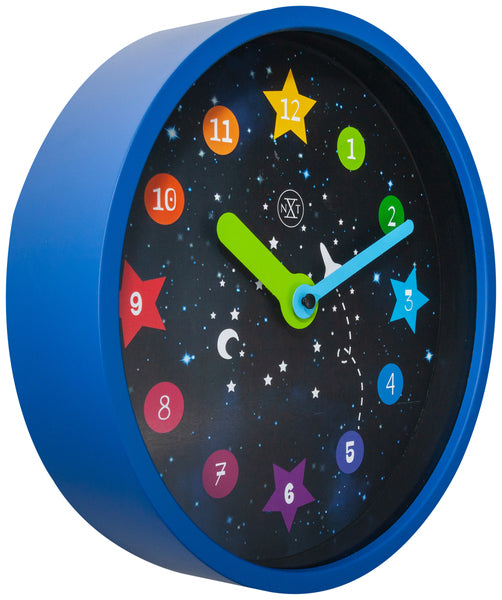 Nextime nx-7356 wandklok nxt apollo dia 30cm kunststof blauw