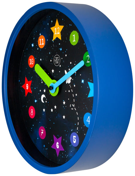 Nextime nx-7356 wandklok nxt apollo dia 30cm kunststof blauw