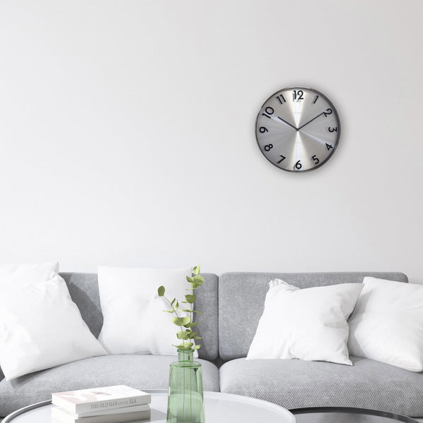 Nextime ne-3289gs metalen wandklok - 40cm -stille klok - metaal - reflection