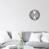 Nextime ne-3289gs metalen wandklok - 40cm -stille klok - metaal - reflection