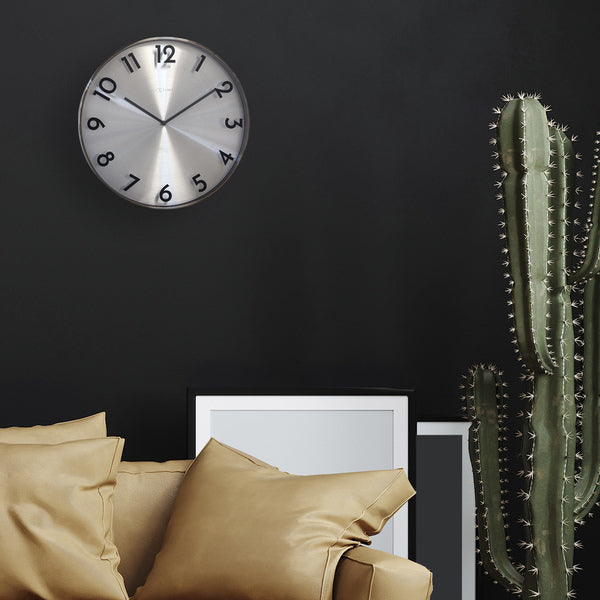 Nextime ne-3289gs metalen wandklok - 40cm -stille klok - metaal - reflection