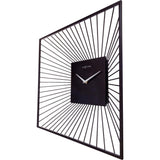 Nextime wandklok vierkant 45x45x15 cm zwart metaal