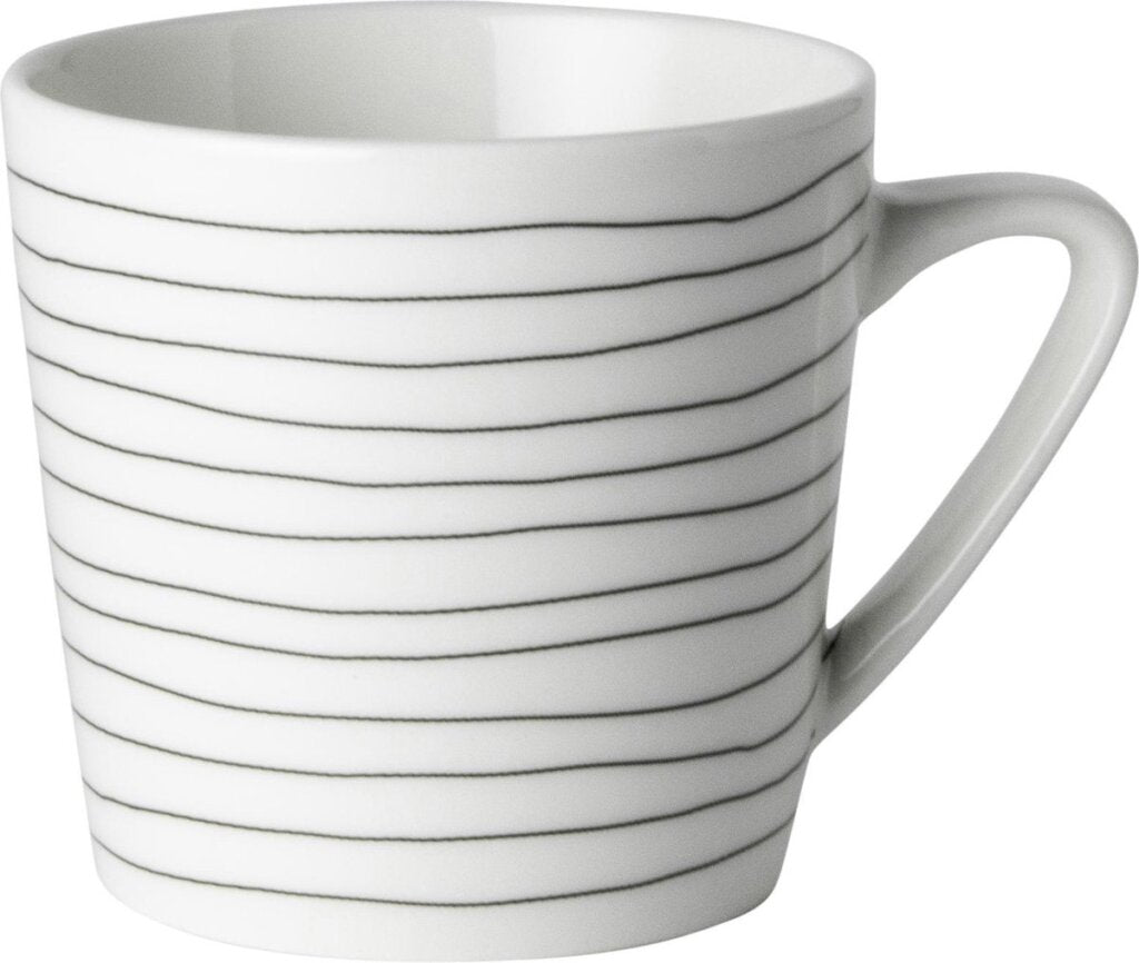 Dutch rose loft zwart-wit koffiemok zwarte strepen 20 cl