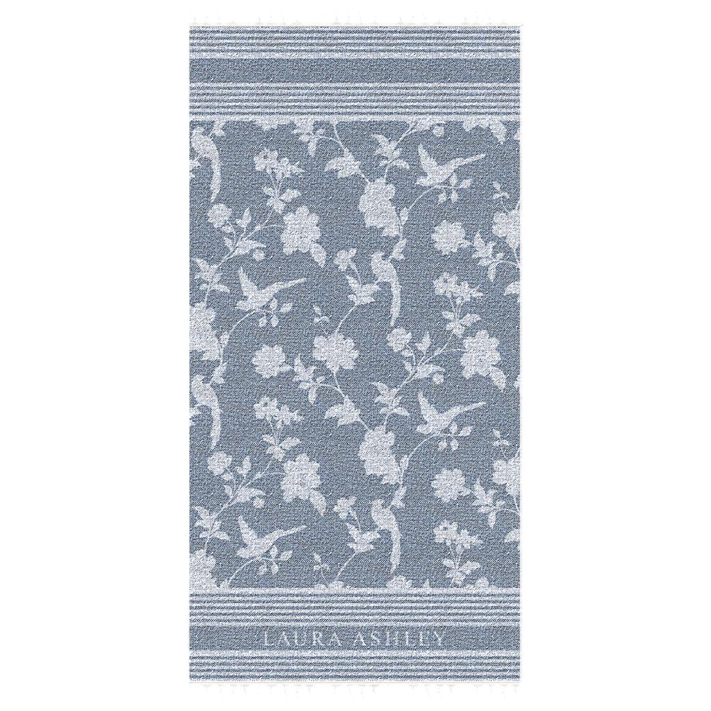 Laura ashley hamamdoek elveden midnight 90x180 cm blauw wit