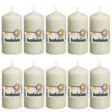 Bolsius Bolsius Stompkaarsen 10 st 120x58 mm ivoor