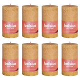 Bolsius Bolsius Stompkaarsen Shine 8 st rustiek 100x50 mm honinggeel