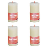Bolsius Bolsius Stompkaarsen Shine 4 st rustiek 130x68 mm zacht parelkleurig