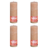 Bolsius Bolsius Stompkaarsen Shine 4 st rustiek 190x68 mm mistroze