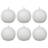 Bolsius Bolsius Bolkaarsen Shine 6 st rustiek 76x71 mm wolkenwit