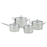 Bk precision pannenset 4-delig rvs glas zilver