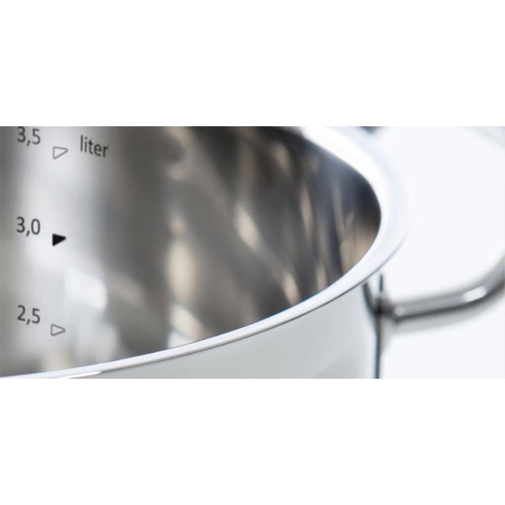 Bk precision pannenset 4-delig rvs glas zilver