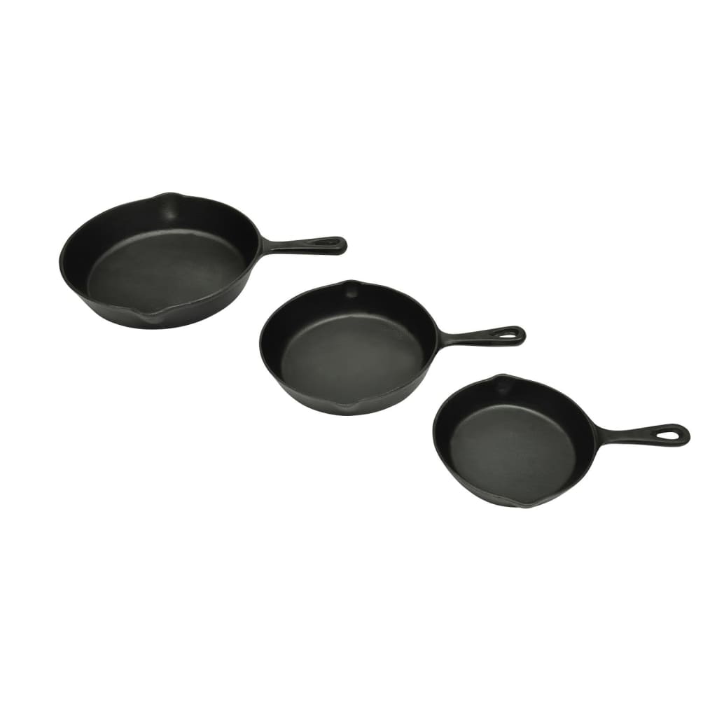 Vidaxl gietijzeren ketelnen set 3-dlg