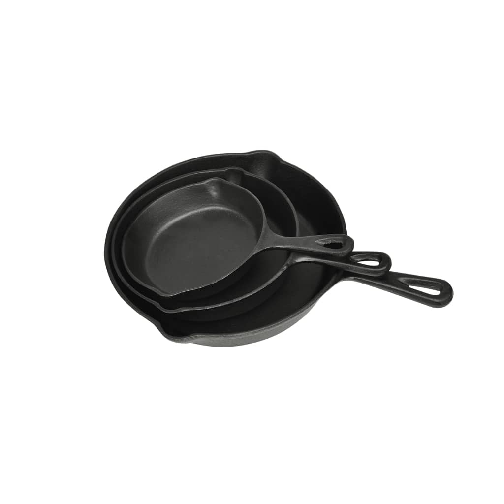 Vidaxl gietijzeren ketelnen set 3-dlg
