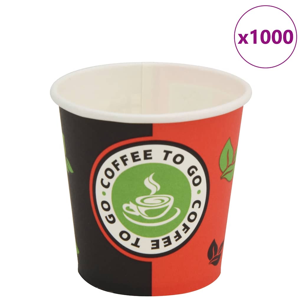 Vidaxl wegwerp koffiebekers papier 120 ml (4 oz) 1000 st