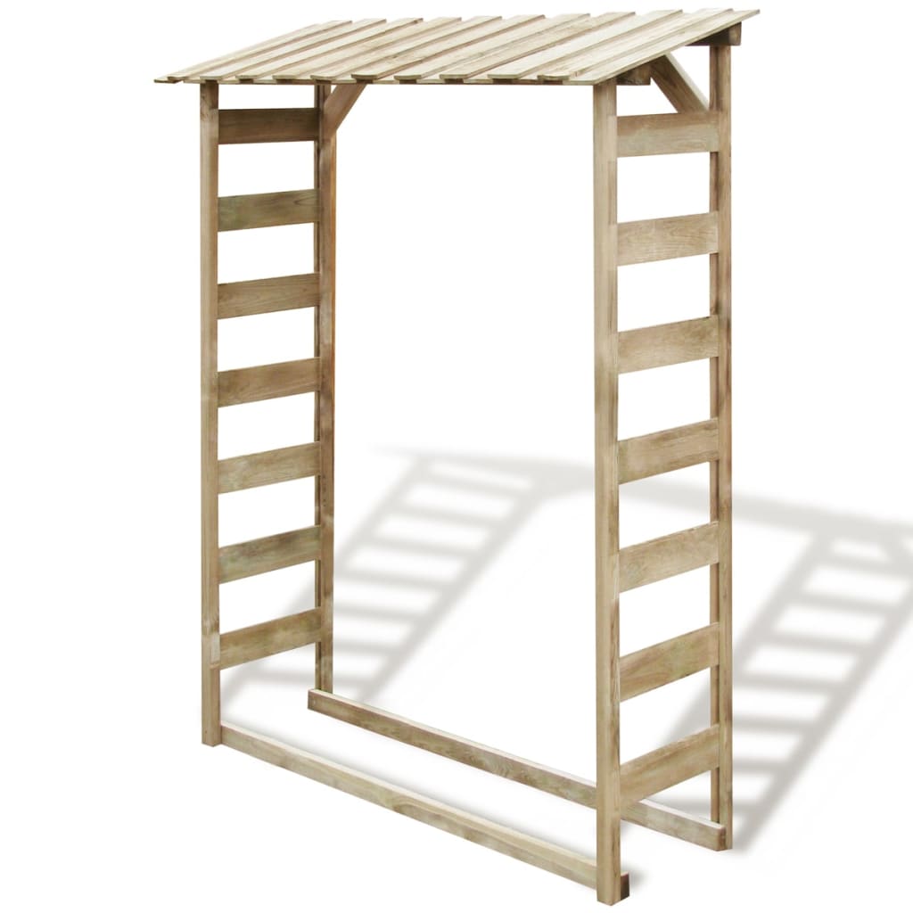 VidaXL Haardhoutopslag 150x44x176 cm geïmpregneerd groenenhout