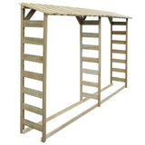 VidaXL Haardhoutopslag dubbel 300x44x176 cm geïmpregneerd groenenhout