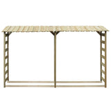 VidaXL Haardhoutopslag dubbel 300x44x176 cm geïmpregneerd groenenhout