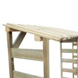 VidaXL Haardhoutopslag dubbel 300x44x176 cm geïmpregneerd groenenhout