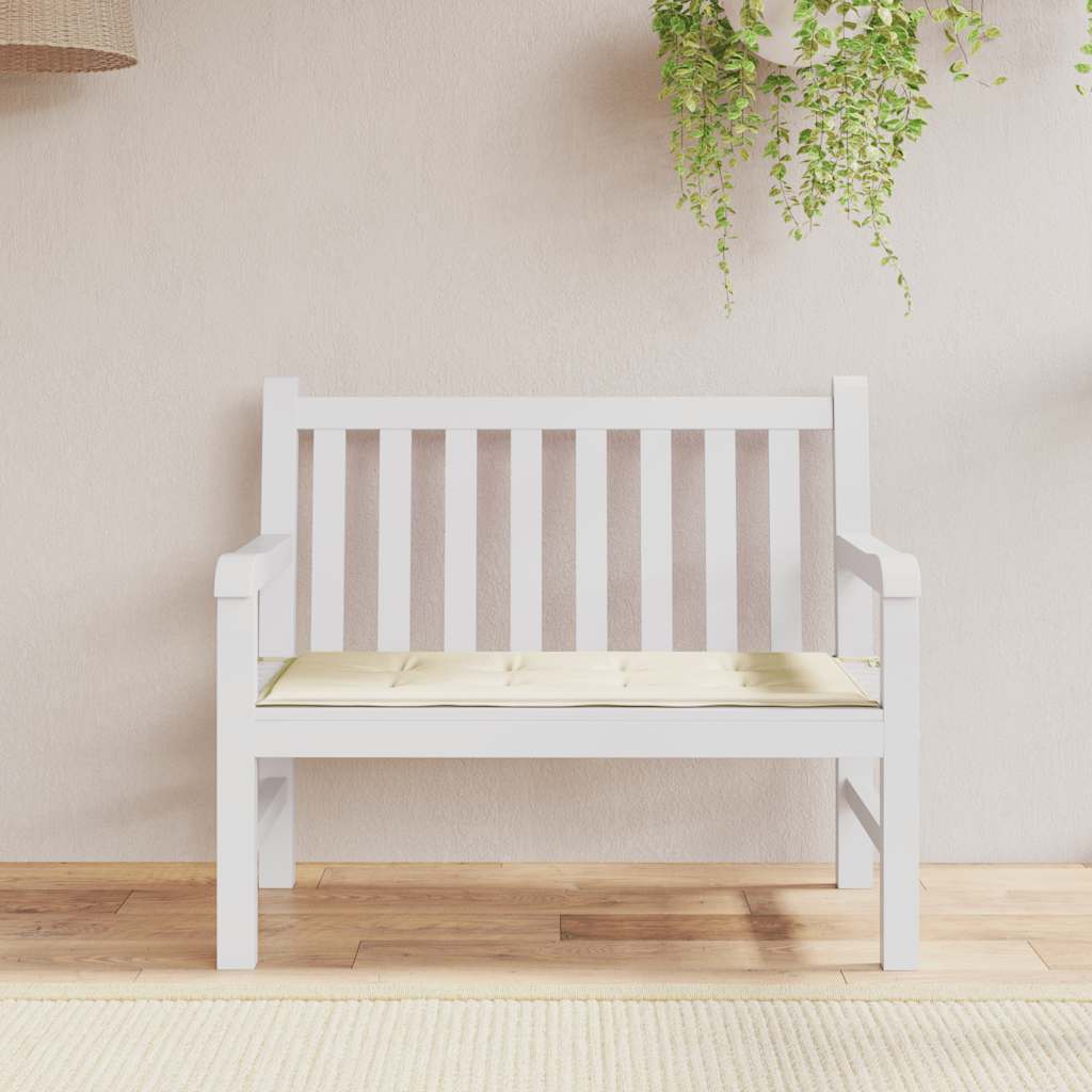 Vidaxl tuinbankkussen 100x50x4 cm oxford stof crèmekleurig