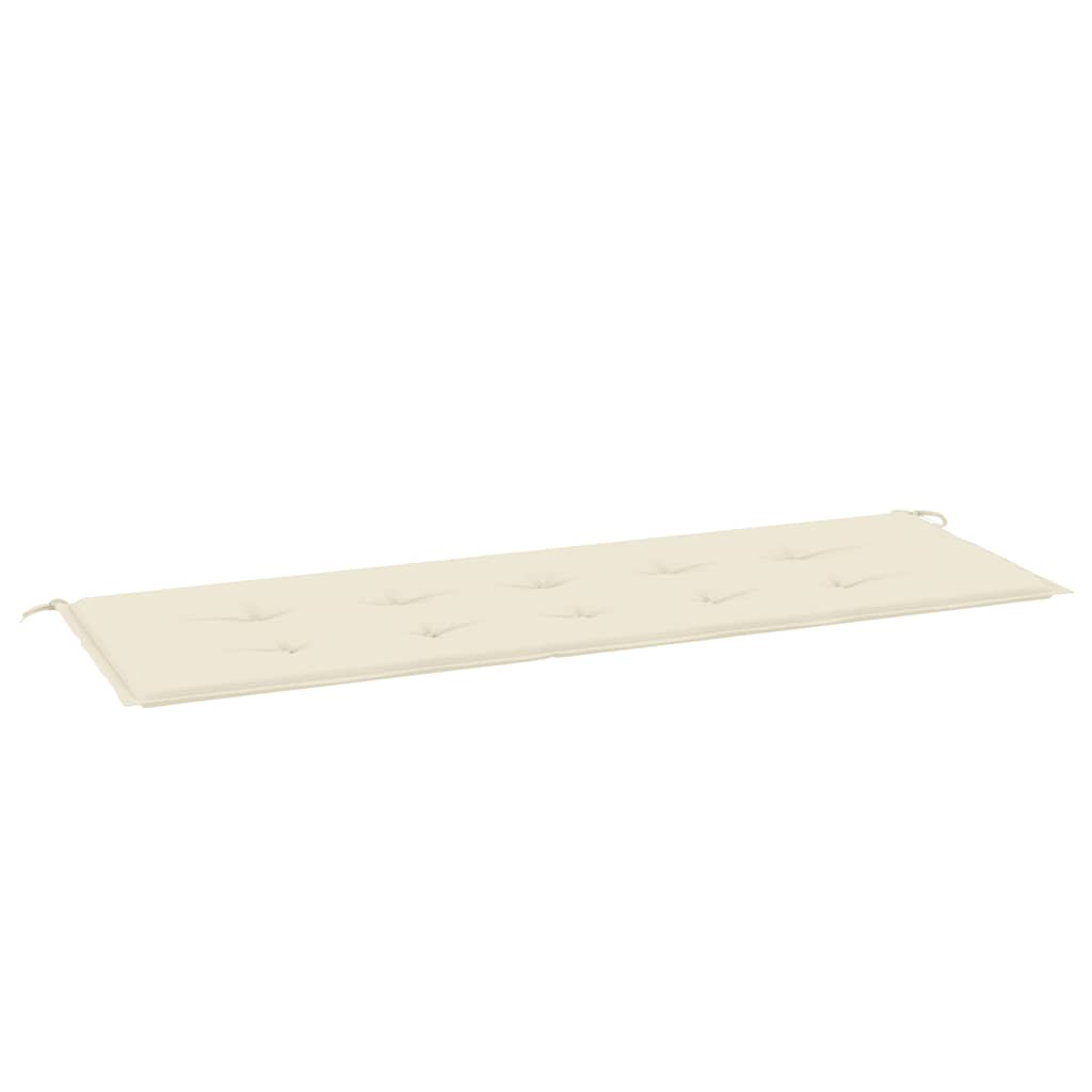 Vidaxl tuinbankkussen 150x50x4 cm oxford stof crèmekleurig