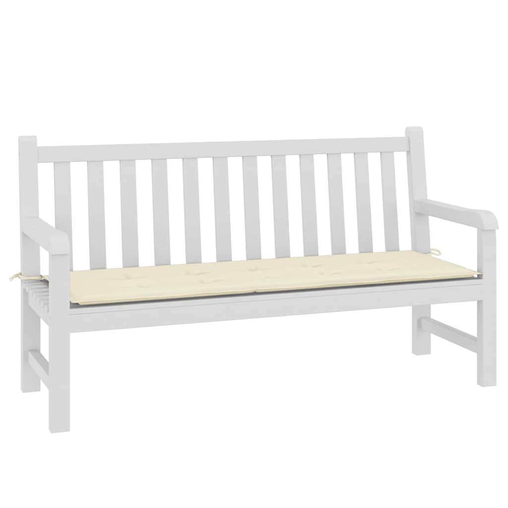 Vidaxl tuinbankkussen 150x50x4 cm oxford stof crèmekleurig