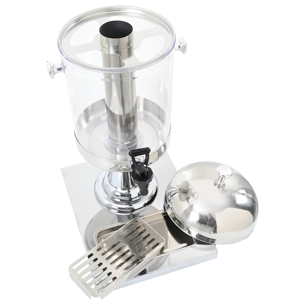 Vidaxl sapdispenser roestvrij staal 8 l