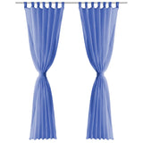 Vidaxl gordijnen voile 140x175 cm koningsblauw