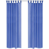 Vidaxl gordijnen voile 140x225 cm koningsblauw 2 st